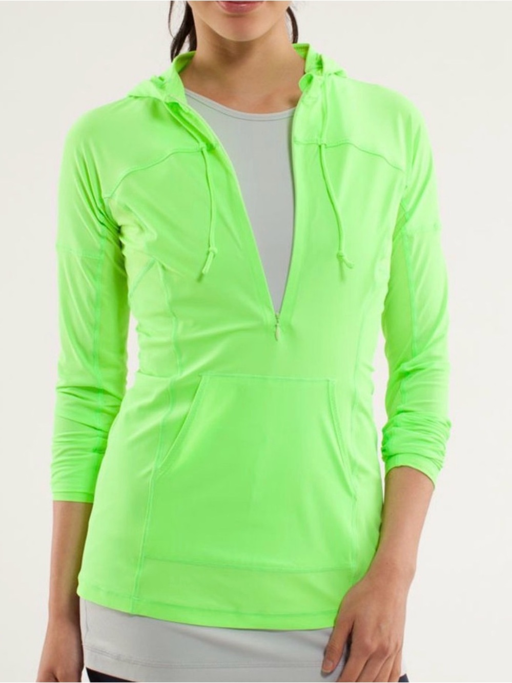 lululemon athletica Neon Lime Half-Zip Utility Hoodie sz S